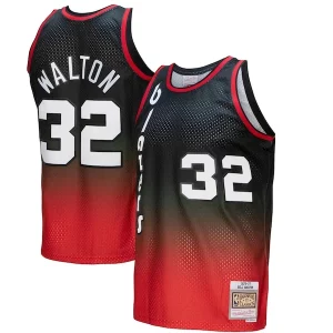 Bellissimo Cool Bill Walton Portland Trail Blazers 1976/77 Hardwood Classics Fadeaway Swingman Player Jersey Red/Black