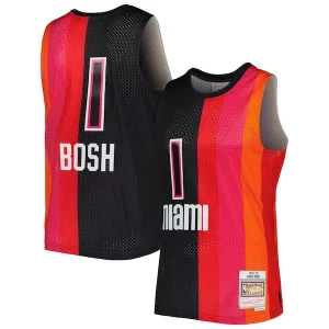 Ottimo Chris Bosh Miami Heat Hardwood Classics 2011/12 Split Swingman Jersey Black/Red