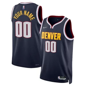 Magnifico Attraente Denver Nuggets Nike 2021/22 Diamond Swingman Custom Jersey Icon Edition Navy