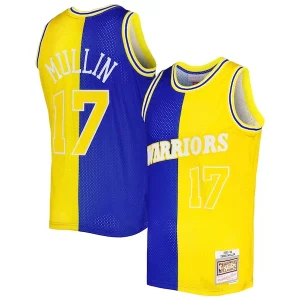 Splendido Chris Mullin Golden State Warriors Hardwood Classics 1993/94 Split Swingman Jersey Royal/Gold
