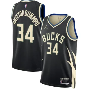 Lussuoso Giannis Antetokounmpo Milwaukee Bucks Jordan Brand Unisex Swingman Jersey Statement Edition Black