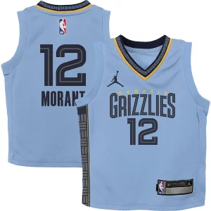 Comodo Elegante Ja Morant Memphis Grizzlies Jordan Brand Preschool 2022/23 Statement Edition Jersey Light Blue