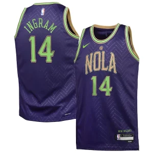 Fantastico Brandon Ingram New Orleans Pelicans Nike Youth 2024/25 Swingman Player Jersey City Edition Purple
