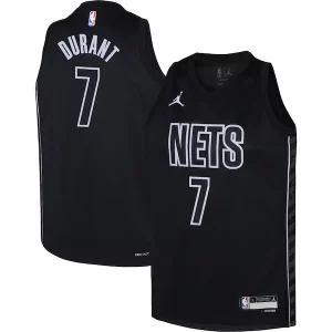 Raffinato Elegante Trendy Kevin Durant Brooklyn Nets Jordan Brand Youth Swingman Jersey Statement Edition Black