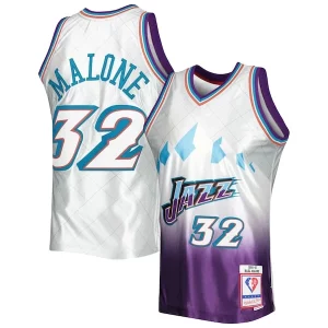 Cool Gorgeous Delizioso Karl Malone Utah Jazz 1996/97 Hardwood Classics 75th Anniversary Swingman Jersey Platinum