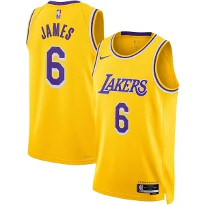 Carino LeBron James Los Angeles Lakers Nike Unisex Swingman Jersey Icon Edition Gold