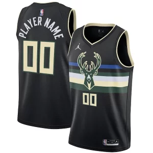 Versatile Moderno Milwaukee Bucks Jordan Brand Swingman Custom Jersey Statement Edition Black
