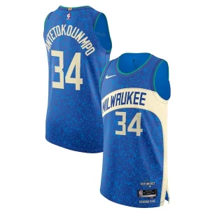 Moderno Bellissimo Nike Giannis Antetokounmpo Milwaukee Bucks Authentic Jersey City Edition Blue