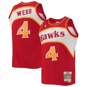 Elegante Attraente Spud Webb Atlanta Hawks Hardwood Classics Swingman Jersey Red
