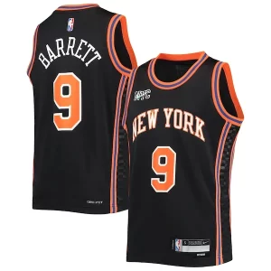Accattivante Sofisticato Prestigioso RJ Barrett New York Knicks Nike Youth 2021/22 Swingman Jersey City Edition Black