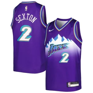 Moderno Eccezionale Collin Sexton Utah Jazz Nike Youth 2022/23 Swingman Jersey City Edition Purple