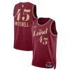 Carino Prestigioso Bellissimo Donovan Mitchell Cleveland Cavaliers Nike Unisex 2023/24 Swingman Jersey Wine City Edition