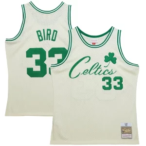 Prestigioso Cool Larry Bird Boston Celtics Chainstitch Swingman Jersey Cream