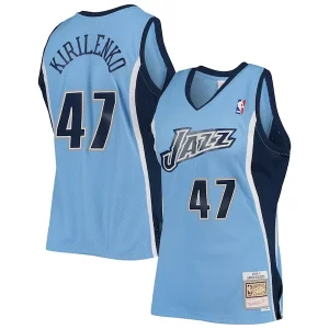Trendy Andrei Kirilenko Utah Jazz 2009/10 Hardwood Classics Swingman Jersey Powder Blue