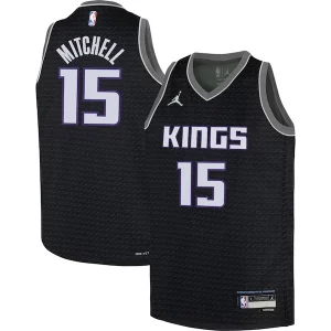 Accattivante Stupendo Davion Mitchell Sacramento Kings Jordan Brand Youth Swingman Jersey Statement Edition Black