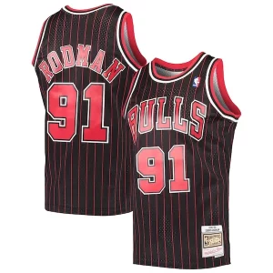 Gorgeous Dennis Rodman Chicago Bulls Hardwood Classics Swingman Jersey Black