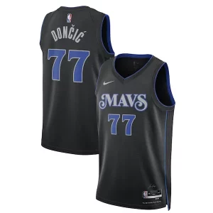 Comodo Fantastico Luka Dončić Dallas Mavericks Nike Unisex 2023/24 Swingman Jersey Black City Edition
