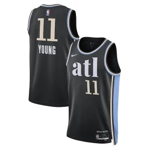 Carino Duraturo Accattivante Trae Young Atlanta Hawks Nike Unisex 2023/24 Swingman Jersey Black City Edition