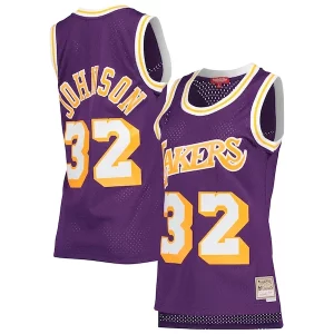 Fantastico Fascinante Splendido Magic Johnson Los Angeles Lakers Women's Hardwood Classics 1984/85 Swingman Jersey Purple