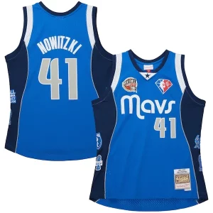 Bellissimo Dirk Nowitzki Dallas Mavericks Unisex Hall of Fame Class of 2023 Throwback Swingman Jersey Blue