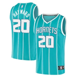 Trendy Prestigioso Magnifico Gordon Hayward Charlotte Hornets 2020/21 Fast Break Replica Player Jersey Teal Icon Edition