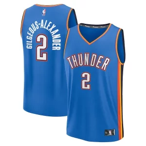 Versatile Fascinante Shai Gilgeous Alexander Oklahoma City Thunder Youth Fast Break Replica Player Jersey Icon Edition Blue