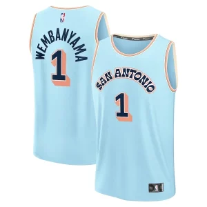 Robusto Prestigioso Duraturo Victor Wembanyama San Antonio Spurs 2024/25 Fast Break Player Jersey City Edition Light Blue