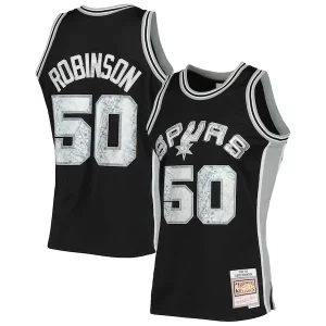 Elegante David Robinson San Antonio Spurs 1998/99 Hardwood Classics NBA 75th Anniversary Diamond Swingman Jersey Black