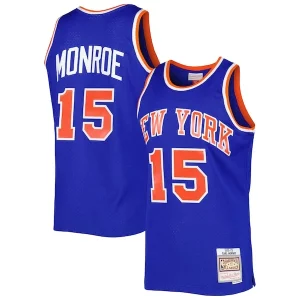 Pratico Ottimo Earl Monroe New York Knicks 2001/02 Hardwood Classics Swingman Jersey Blue