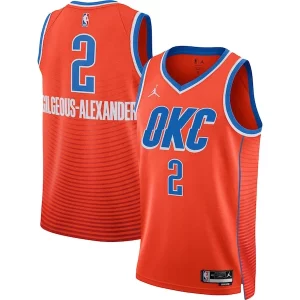 Lussuoso Shai Gilgeous Alexander Oklahoma City Thunder Jordan Brand Unisex Swingman Jersey Statement Edition Orange