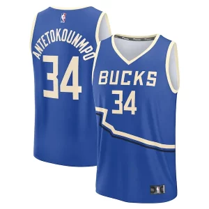 Sofisticato Giannis Antetokounmpo Milwaukee Bucks Youth 2024/25 Fast Break Player Jersey City Edition Royal