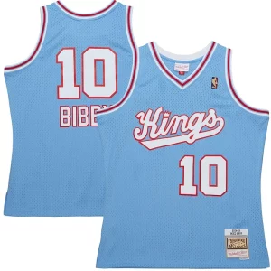 Bellissimo Comodo Gorgeous Mike Bibby Sacramento Kings 2001/02 Hardwood Classics Swingman Jersey Light Blue