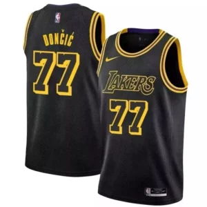 Sofisticato Attraente Luka Dončić Los Angeles Lakers Nike Mamba Edition Jersey Black