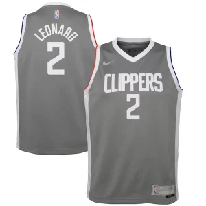 Lussuoso Elegante Kawhi Leonard LA Clippers Nike Youth 2020/21 Swingman Player Jersey Gray Earned Edition