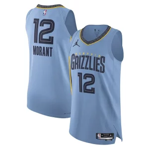 Sofisticato Fascinante Ja Morant Memphis Grizzlies Jordan Brand Authentic Player Jersey Statement Edition Light Blue