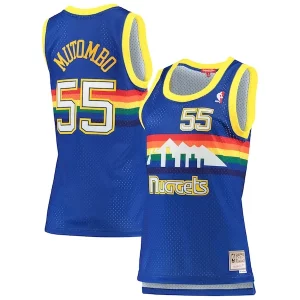 Prestigioso Trendy Dikembe Mutombo Denver Nuggets Women's 1991/92 Hardwood Classics Swingman Jersey Royal
