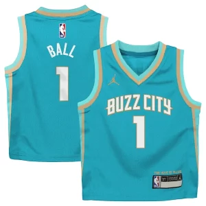 Meraviglioso Magnifico Duraturo LaMelo Ball Charlotte Hornets Jordan Brand Preschool 2023/24 Swingman Replica Jersey City Edition Teal