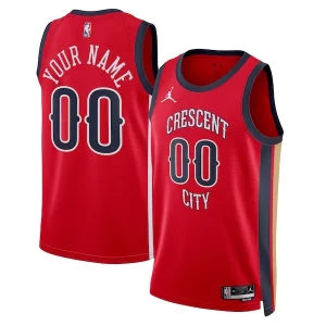 Incantevole New Orleans Pelicans Jordan Brand Unisex Swingman Custom Jersey Red Statement Edition