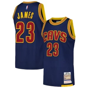 Duraturo Pratico LeBron James Cleveland Cavaliers 2015/16 Hardwood Classics Authentic Jersey Navy