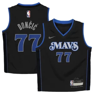 Elegante Accattivante Luka Dončić Dallas Mavericks Nike Preschool Swingman Replica Jersey City Edition Black