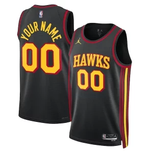 Prestigioso Atlanta Hawks Jordan Brand Unisex 2022/23 Swingman Custom Jersey Statement Edition Black
