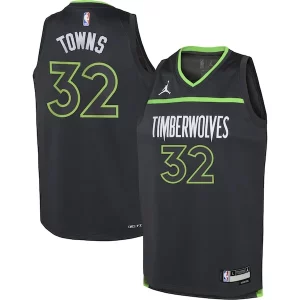 Incantevole Gorgeous Karl Anthony Towns Minnesota Timberwolves Jordan Brand Youth Swingman Jersey Statement Edition Black