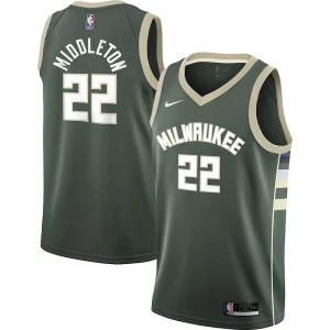 Eccezionale Trendy Khris Middleton Milwaukee Bucks Nike Youth 2021/22 Swingman Jersey Icon Edition Hunter Green