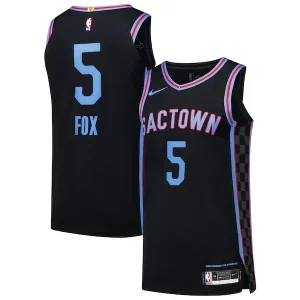 Cool Comodo De'Aaron Fox Sacramento Kings Nike Authentic Player Jersey City Edition Black