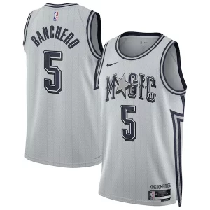 Eccezionale Fascinante Paolo Banchero Orlando Magic Nike Unisex 2024/25 Swingman Player Jersey City Edition Silver