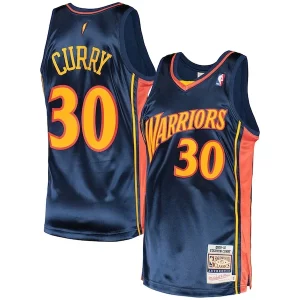 Prestigioso Stephen Curry Golden State Warriors 2009/10 Hardwood Classics Authentic Jersey Navy