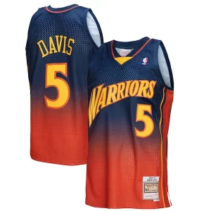 Meraviglioso Delizioso Baron Davis Golden State Warriors 2006/07 Hardwood Classics Fadeaway Swingman Player Jersey Navy/Orange
