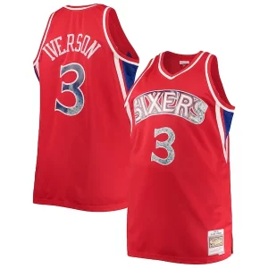 Duraturo Elegante Versatile Allen Iverson Philadelphia 76ers Big & Tall 1996/97 NBA 75th Anniversary Diamond Swingman Jersey Red