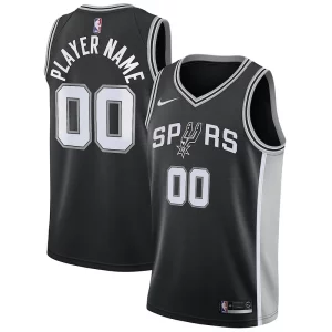 Incantevole Eccezionale Classico San Antonio Spurs Nike Swingman Custom Jersey Black Icon Edition