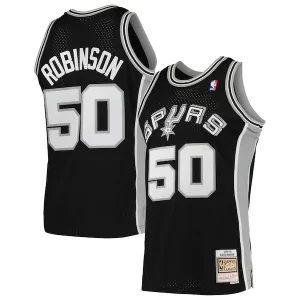 Eccezionale Accattivante David Robinson San Antonio Spurs 1991/92 Hardwood Classics Swingman Jersey Black